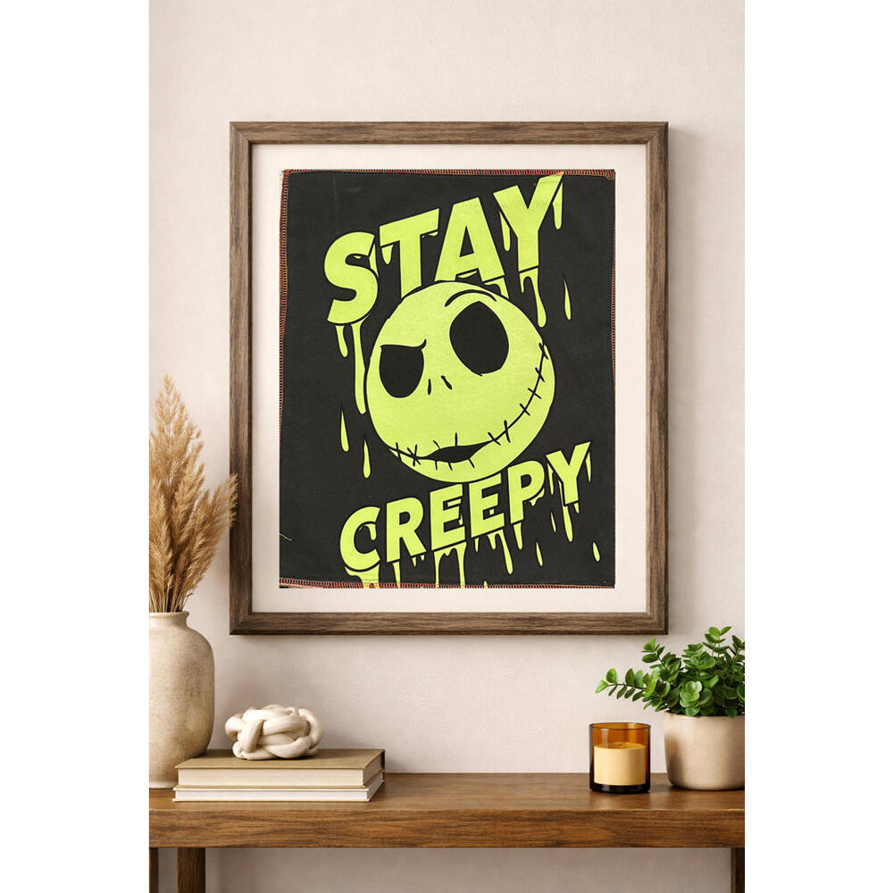 two face threads stay creepy nbc biggie patch custom wall art decor upcycled